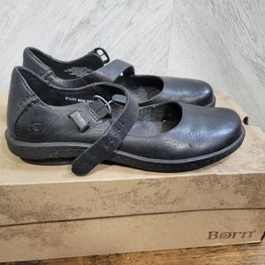 Born Black Leather Mary Jane Shoes